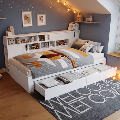 Daybed wooden bed 3ft single - daybed,
