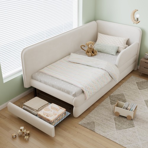 Velvet single bed frame - velvet,