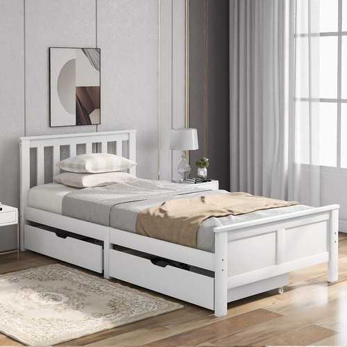 Wooden solid pine - pine, bed