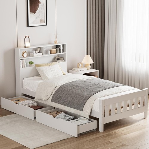 Wooden solid bed - solid, with