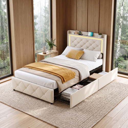 3ft single storage bed - single,
