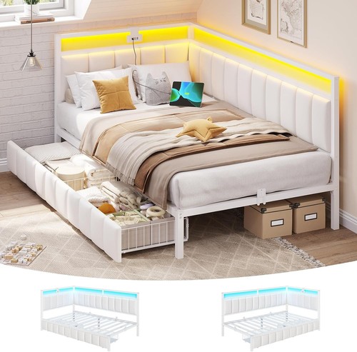 Single bed frame with - bed,