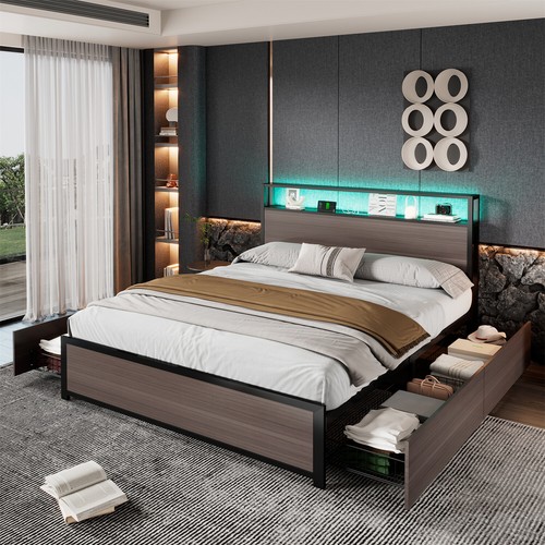 Metal platform bed frame - platform,