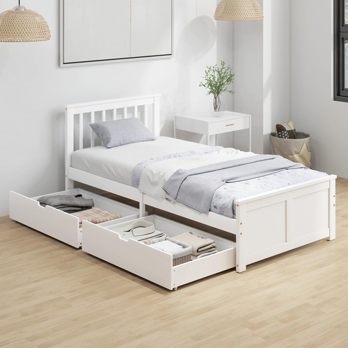 Wooden single bed frame - single,
