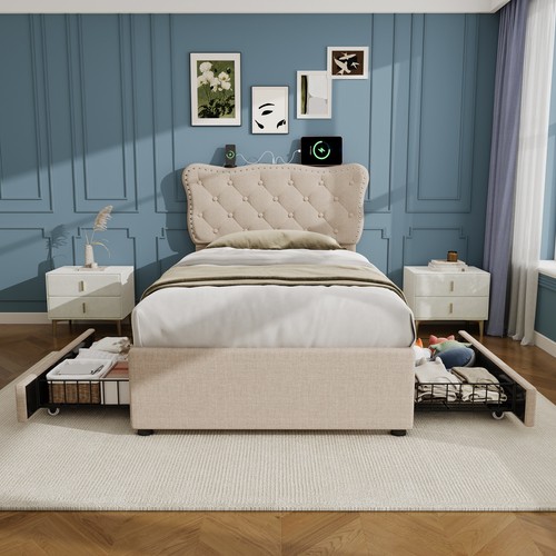 Single bed frame with - frame,