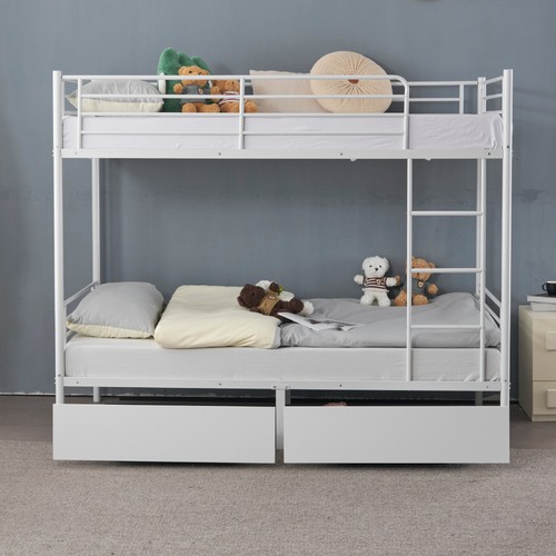 White 3ft metal bunk bed - 3ft,
