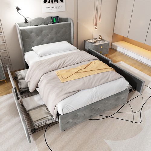3ft single bed - bed, upholstered