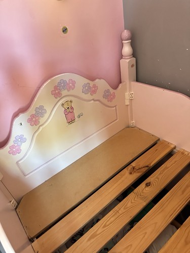 Children single wooden bed - single,