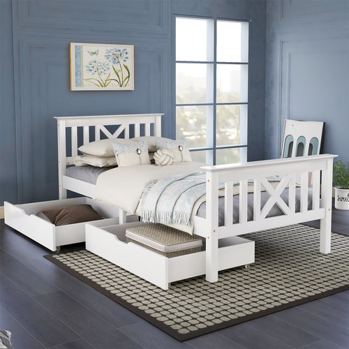 3ft wooden single bed frame - bed,