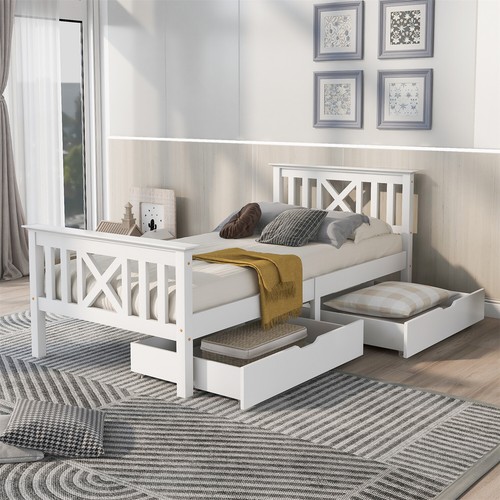 Single bed 3ft - bed, white