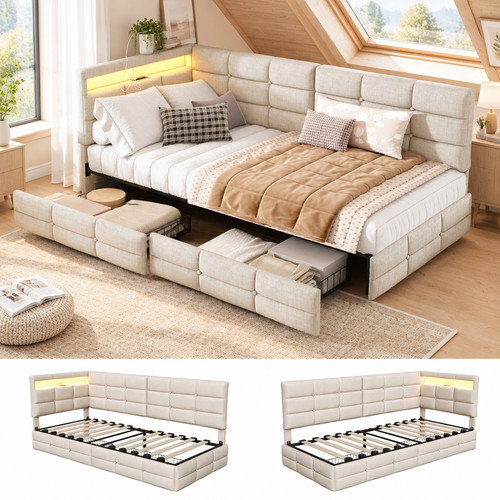 3ft single storage bed frame - bed,