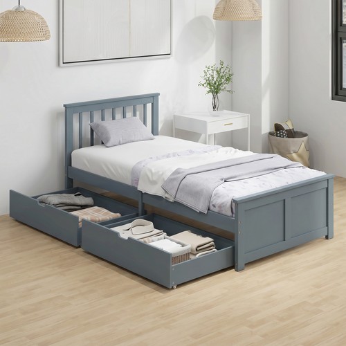 Pine storage bed 3ft single - bed,,