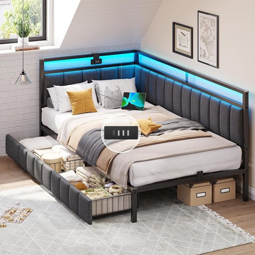 Single bed frame with - single, 2