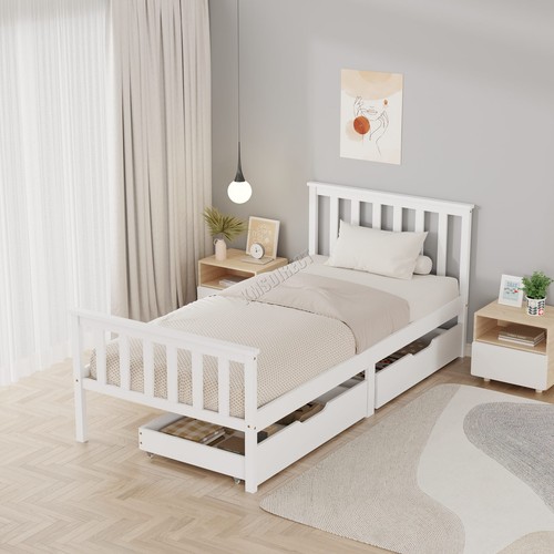Wood single bed frame - wood,