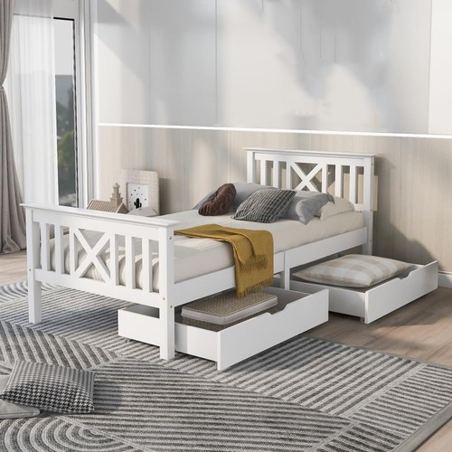 Single bed wooden frame - bed,