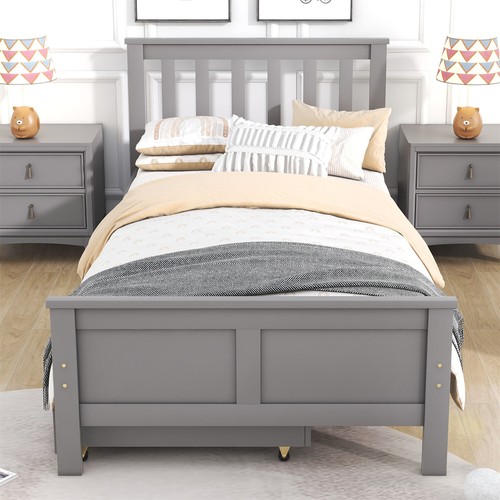 3ft wooden solid - single, bed