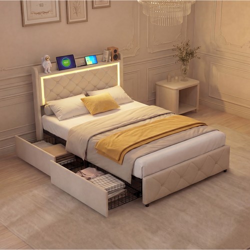 Upholstered platform bed 3ft - upholstered,