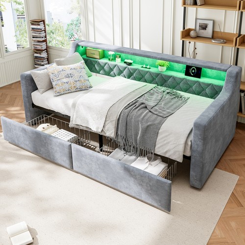 Upholstered bed 3ft - 3ft, single